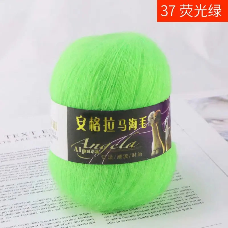 Fil de laine Mohair d'alpaga en peluche pour fil à tricoter, écharpe de pull 40 grammes/boule, fils épais de Lanas doux et chaud gonflés