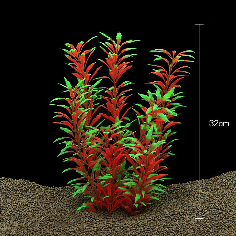 Plantes artificielles décoratives pour aquarium, herbe aquatique en plastique pour décorations d'aquarium, accessoires pour aquarium, plantas acuario