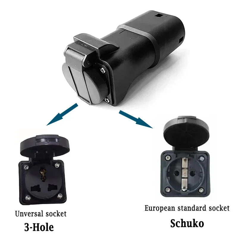 Câble de charge de décharge de voiture EV, adaptateur de station d'alimentation pour BYD Atto 3, prend en charge V2L, GB, T, mâle, femelle vers EU Schuko, V2L
