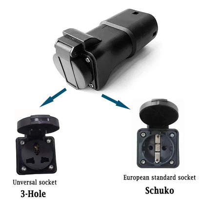 Câble de charge de décharge de voiture EV, adaptateur de station d'alimentation pour BYD Atto 3, prend en charge V2L, GB, T, mâle, femelle vers EU Schuko, V2L