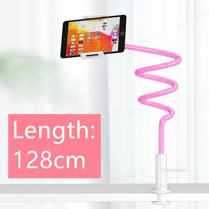 Support de téléphone 128cm, support paresseux, appui-tête, lit 360, bras longs flexibles, support à pince pour IPhone Samsung et appareil 3.5 ~ 6.7 pouces
