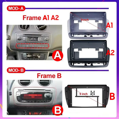 Pour Seat Ibiza 2012 2013 2014 2015 Android Auto Carplay Radio voiture lecteur vidéo multimédia GPS Navigation QLED écran tactile 4G