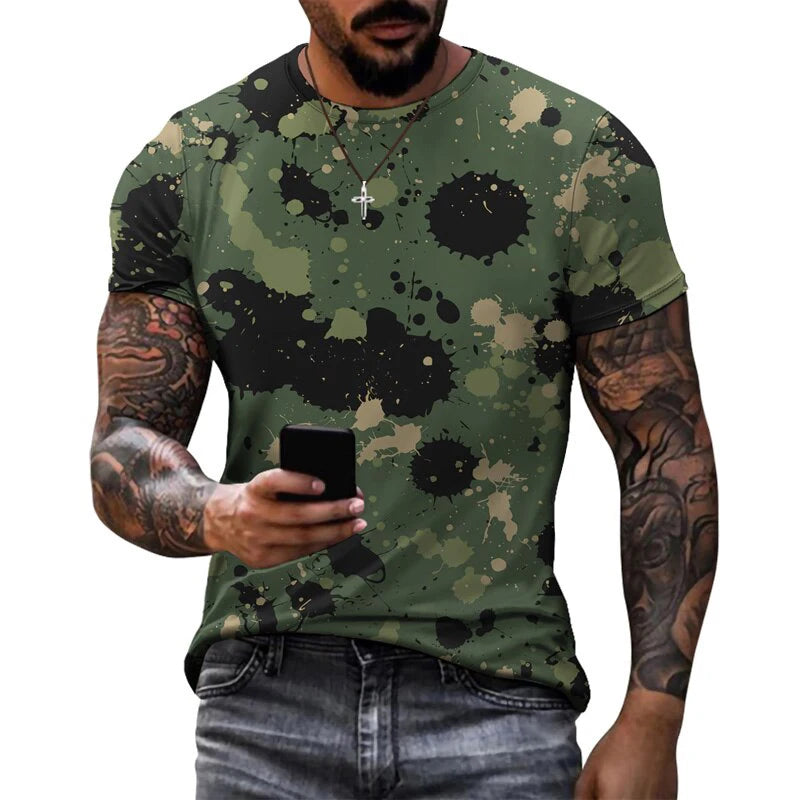 Camouflage 3D imprimé T-Shirts été hommes femmes décontracté mode Streetwear surdimensionné à manches courtes t-shirt hommes T-Shirts hauts vêtements
