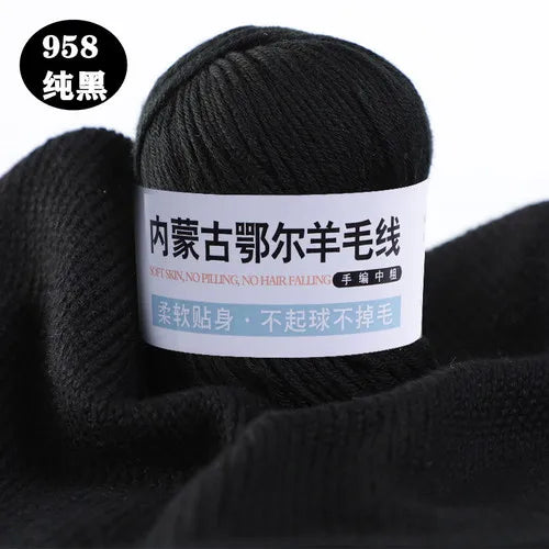 Fil de laine pour enfants, crochet à la main pour chapeaux, écharpes, chandails, optique moyenne, doux pour la peau, doux, 6 rôles, 100 g/ensemble