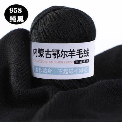 Fil de laine pour enfants, crochet à la main pour chapeaux, écharpes, chandails, optique moyenne, doux pour la peau, doux, 6 rôles, 100 g/ensemble