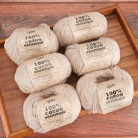 QJH 100% fil de coton, fil de poids de Sport pour bébé en coton, fil Amigurumi, fil doux d'été, fil au Crochet/à tricoter-6 pièces