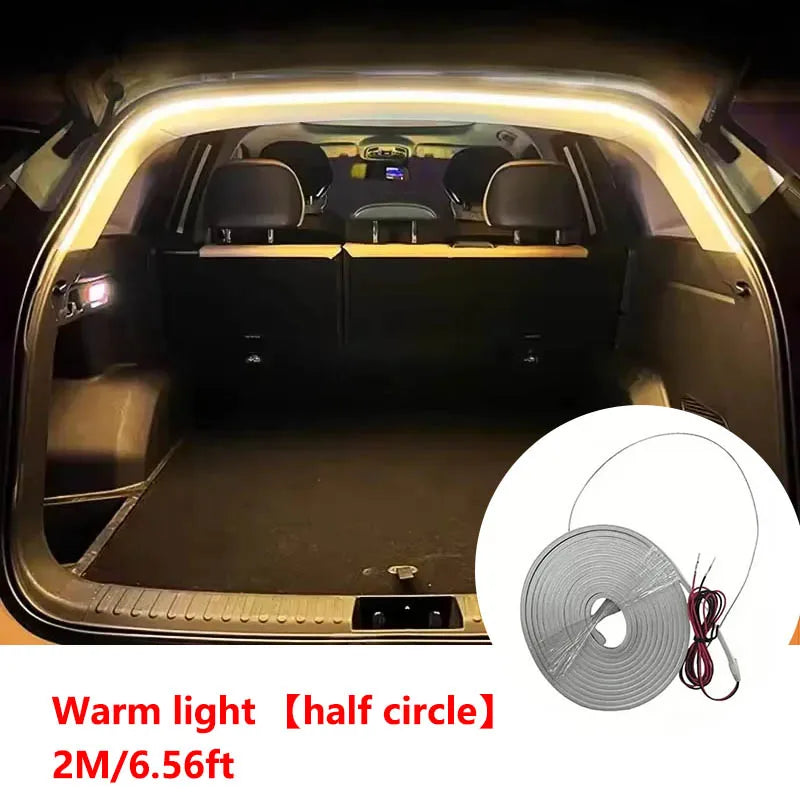 Éclairage de coffre de voiture haute luminosité, lumière ambiante, décoration intérieure, câblage LED, détection automatique gratuite, bande lumineuse pour hayon