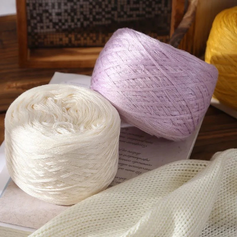 Fil de coton de bambou 100g pour tricoter le fil de coton, ligne Croche, tissu en soie de styliste, frais en été, fil pour bébé tricoté