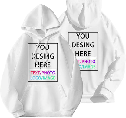 Sweat à capuche personnalisé pour hommes et femmes, concevez votre propre sweat à capuche personnalisé avec ajoutez votre texte et Photo, hauts à cordon réglable
