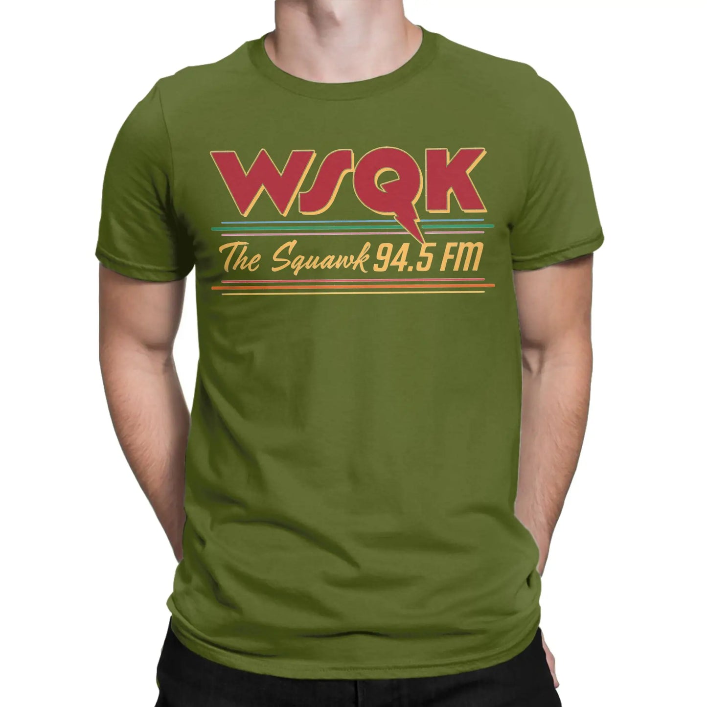 T-Shirt homme WSQK The Squawk drôle pur coton t-shirts à manches courtes Dustin Henderson T-Shirt col rond hauts cadeau d'anniversaire