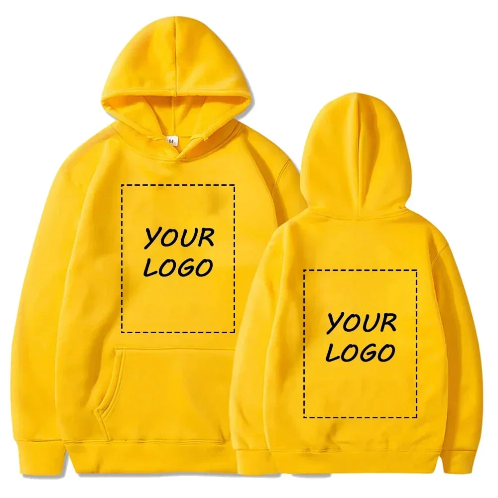 Logo/image de marque conçue sur mesure pour femmes et hommes, sweats à capuche DIY, pulls décontractés et sweats à capuche tendance partout
