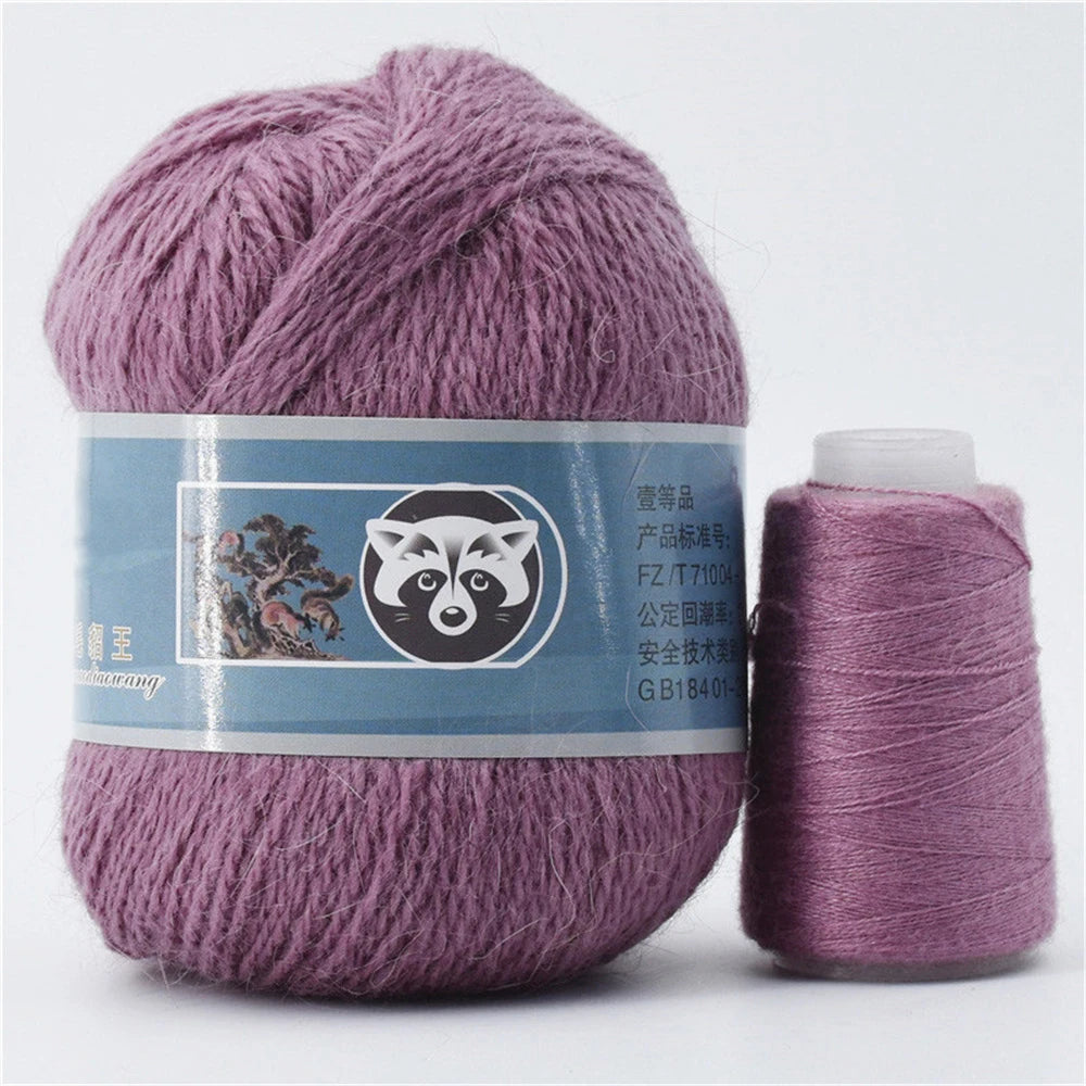 Fil de fourrure de vison pour fils pour tricoter et Crochet, fil de t-shirt en dentelle à 2 plis pour tricoter à la main, couture, 1 écheveau 340 M 50 + 20g