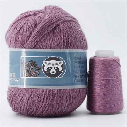 Fil de fourrure de vison pour fils pour tricoter et Crochet, fil de t-shirt en dentelle à 2 plis pour tricoter à la main, couture, 1 écheveau 340 M 50 + 20g