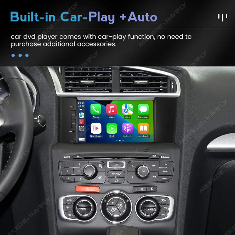 Autoradio Android 15 pour citroën C4 C4L DS4, sans fil, Carplay, Navigation GPS automatique, lecteur vidéo multimédia stéréo, nouveauté 2026