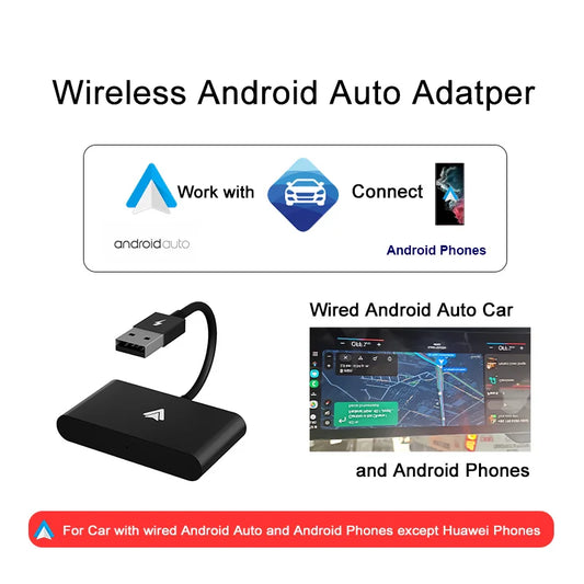 محول Android Auto لاسلكي لسيارات Android Auto السلكية وهواتف Android، محول Android Auto يحول السلك الأصلي إلى لاسلكي