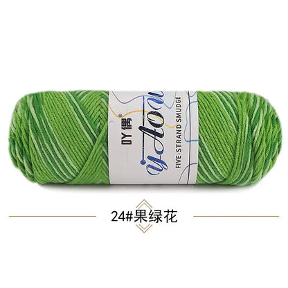 Fil à tricoter à la main en coton au lait coloré, 100g, section teinte au Crochet, ligne de fil, couverture, châle, chapeau, chaussettes, 200 mètres, 1 pièce