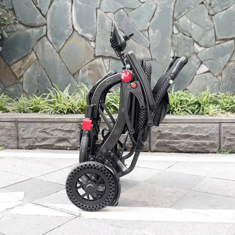 Fauteuil roulant électrique pliable et léger, moteur sans balais, entraînement automatique à distance