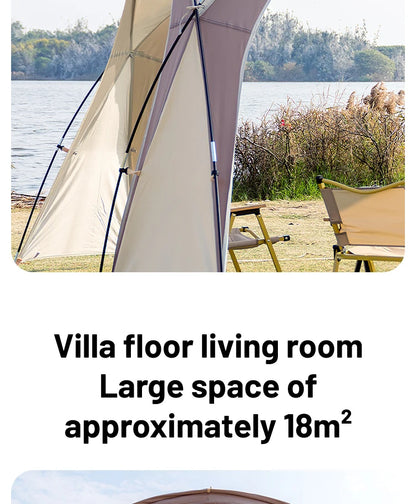 Tente dôme extra large Sonuto, gazebo de camping pop-up avec moustiquaire, protection solaire imperméable, pavillon pour fête en plein air