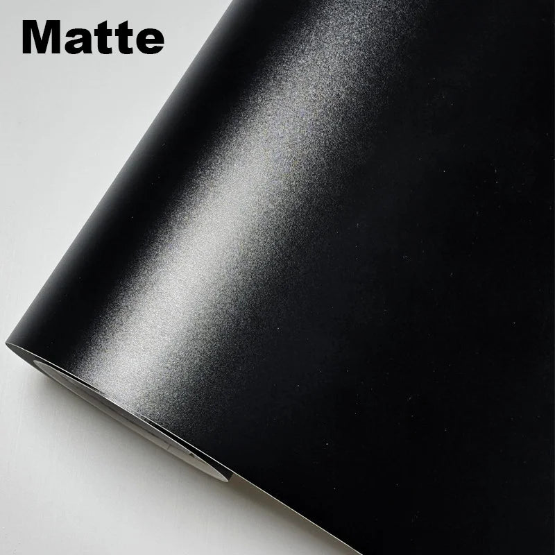 Film de carrosserie de voiture en Fiber de carbone, autocollant en vinyle noir, Film de protection mat et brillant pour moto 6D 5D 4D 3D, feuille de couverture de véhicule