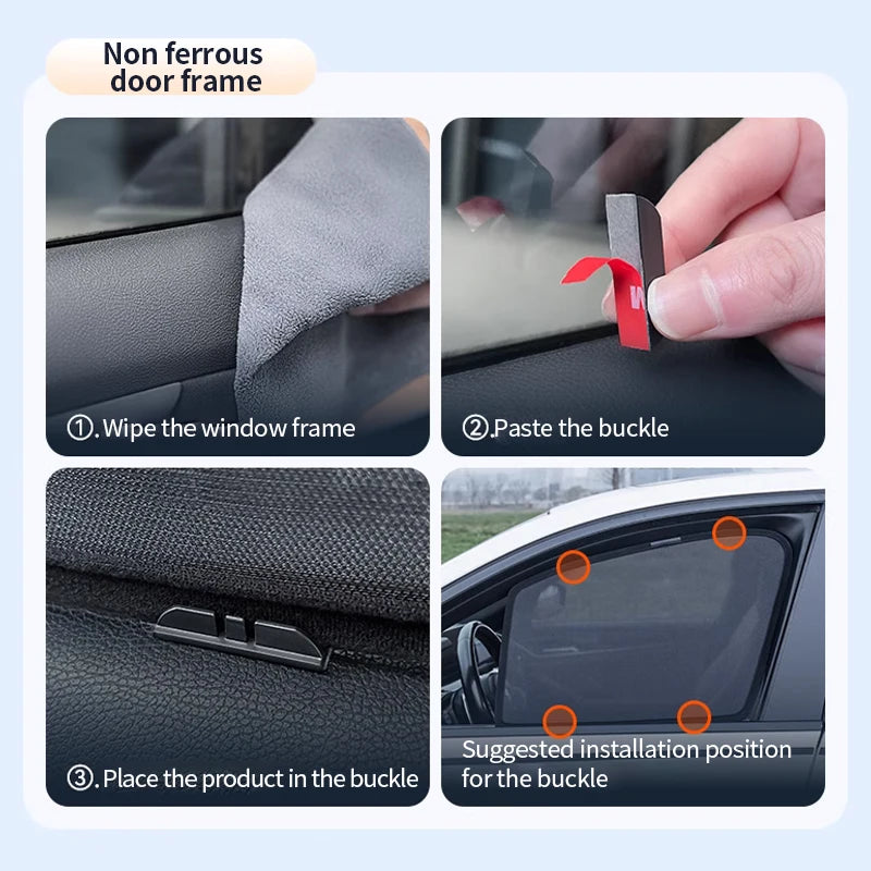 Visière de voiture en maille pour Geely Lynk & Co 02 MK2 Z20 E335 2024 ~ 2026, pare-soleil magnétique en maille, rideaux, accessoires automobiles