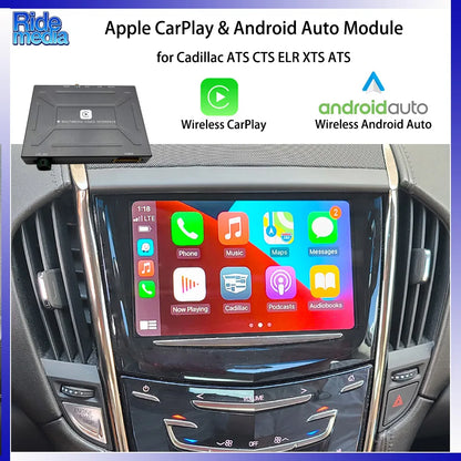 RideMedia 2026 Interface automatique sans fil Apple CarPlay Android pour Cadillac ATS CTS ELR XTS ATS 2013-2017