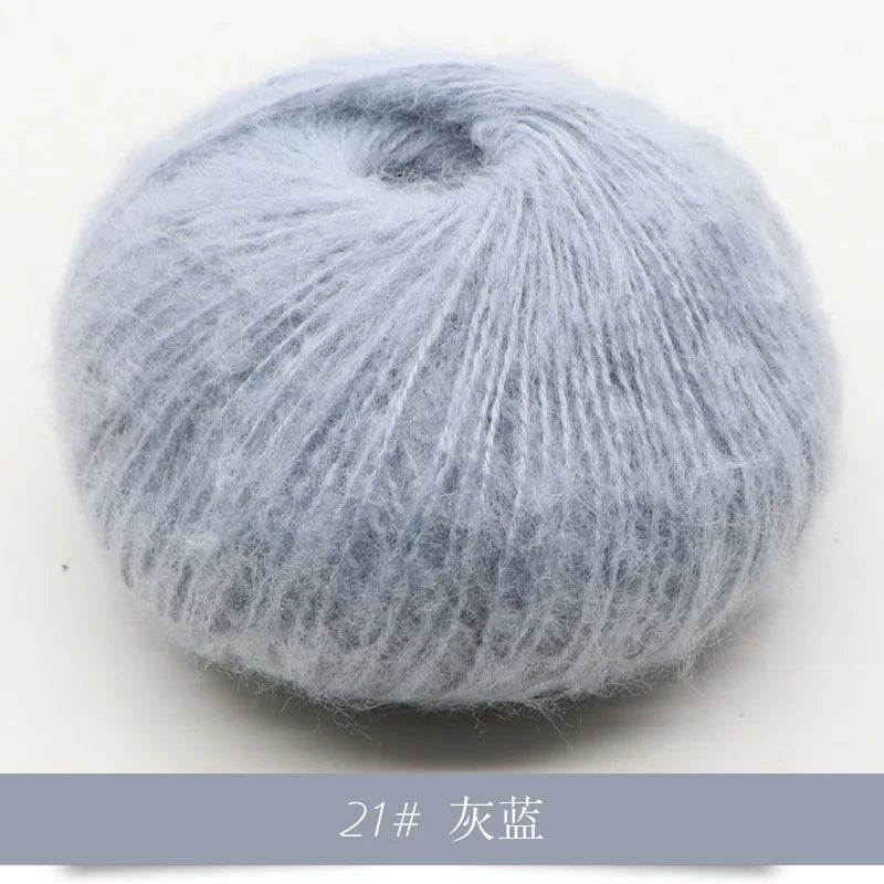 Fil Mohair tricoté à la main, 25g, 1 pièce, ligne de laine chaude au Crochet, pull shwal, écharpe