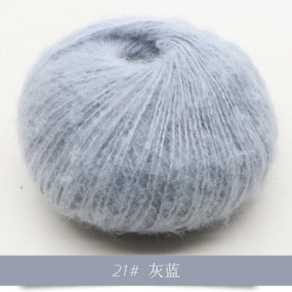 Fil Mohair tricoté à la main, 25g, 1 pièce, ligne de laine chaude au Crochet, pull shwal, écharpe