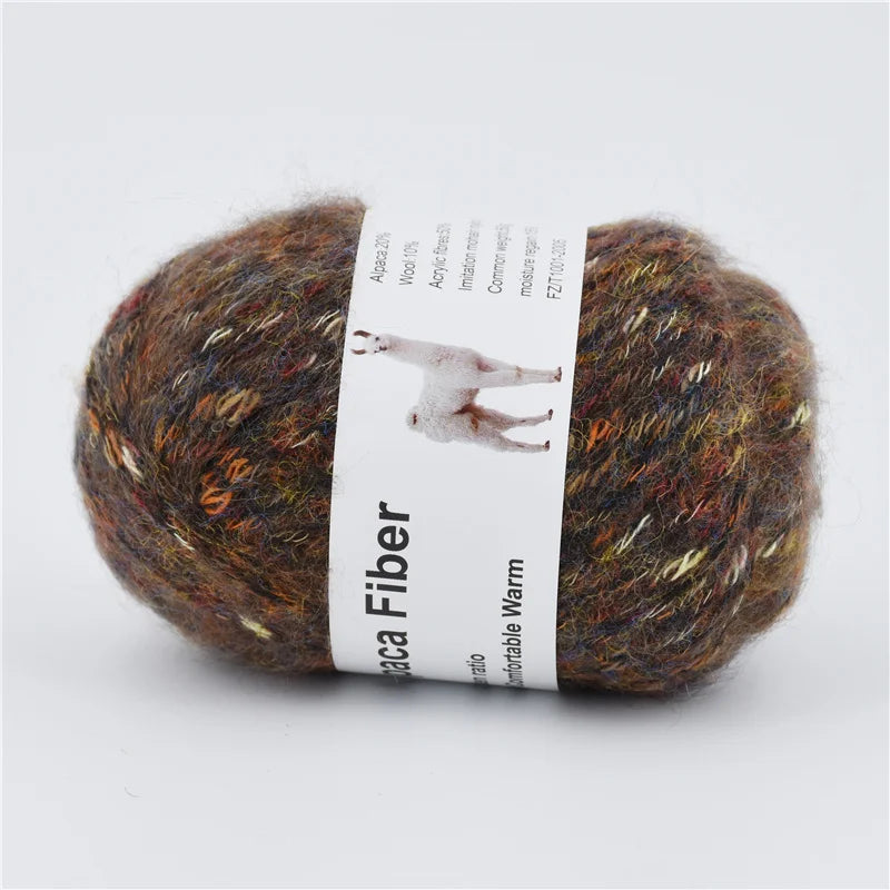 Fil épais tricoté en alpaga, 50g, aiguille colorée chaude, Crochet, écharpe tricotée à la main, fil de laine en coton Alize