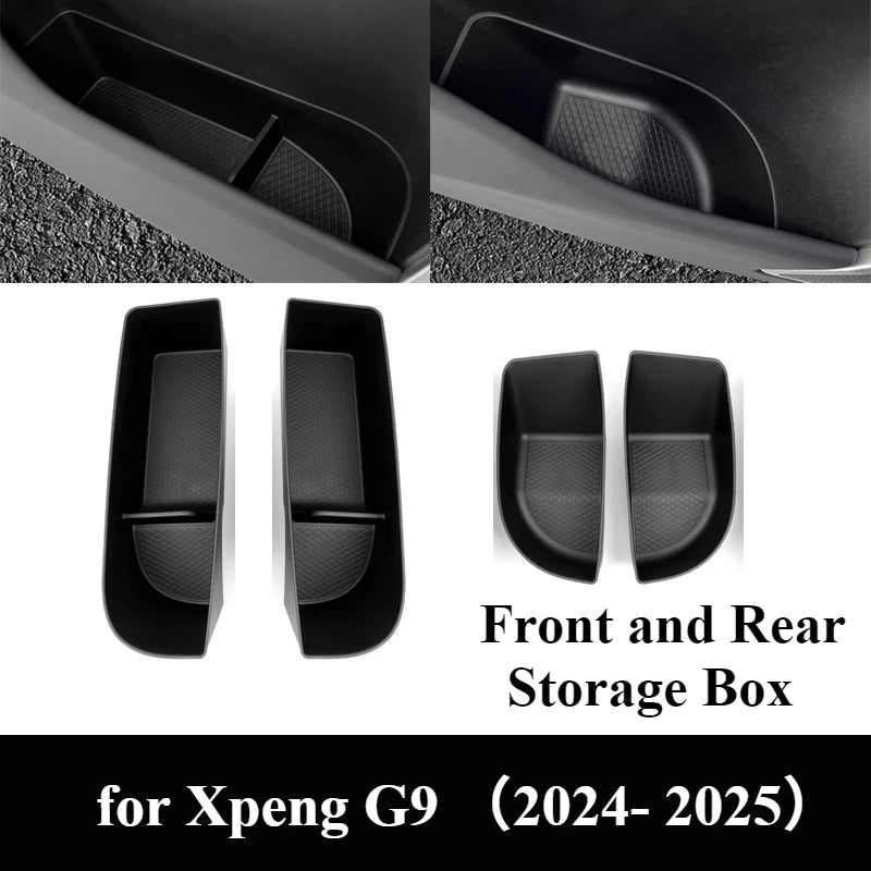 مسند ذراع لسيارة Xpeng G9 2022 – 2023، صندوق تخزين للتحكم المركزي، حامل أكواب لشاشة الكونسول، صندوق تخزين للأبواب، إكسسوارات داخلية للسيارة