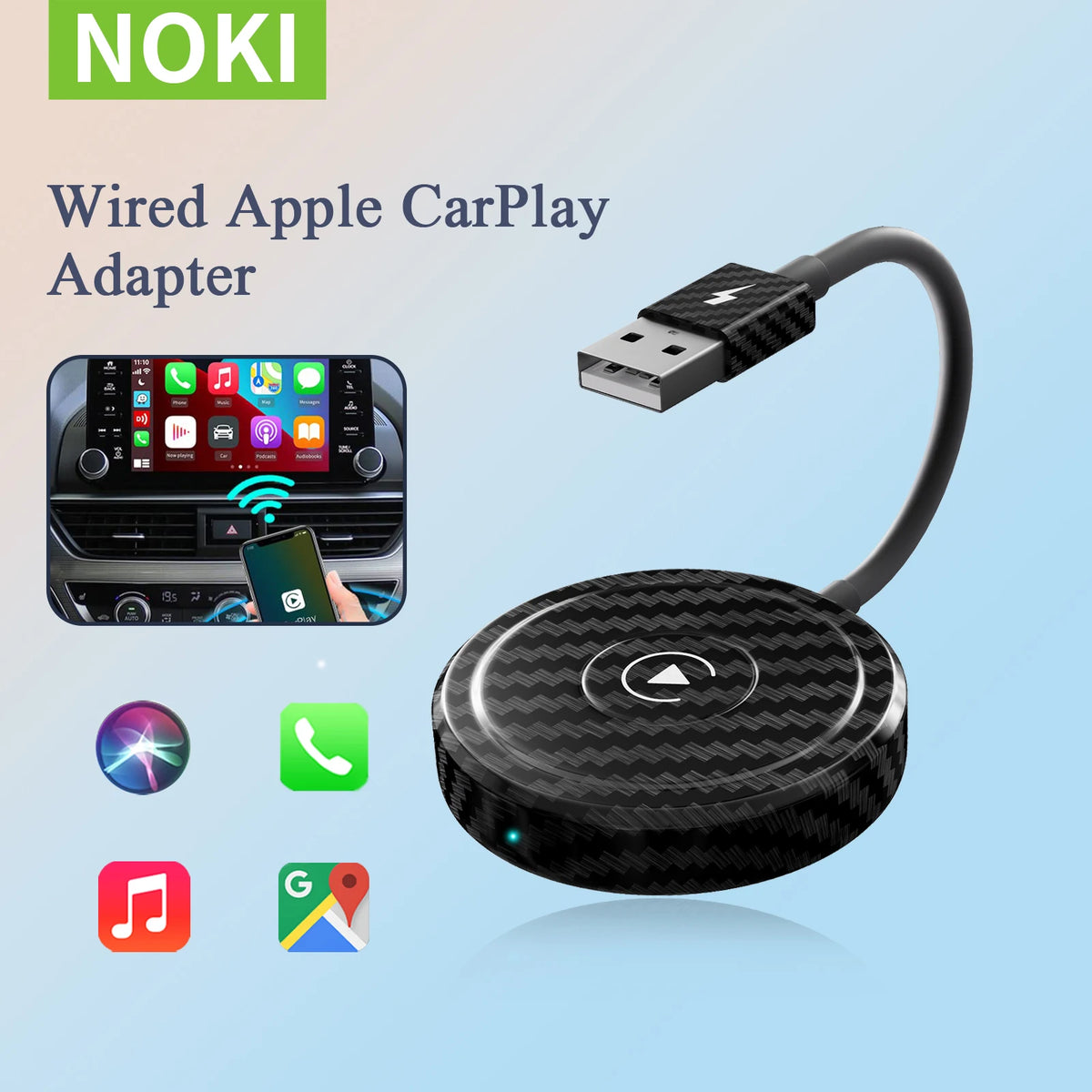 Adaptateur/dongle CarPlay sans fil pour voitures à partir de 2015 et iPhone iOS 10 +, câble d'usine