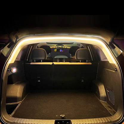 Bande lumineuse LED pour coffre de voiture, sans perçage, bande lumineuse à flux dynamique, capteur automatique, bande lumineuse arrière pour berline SUV, pick-up à hayon