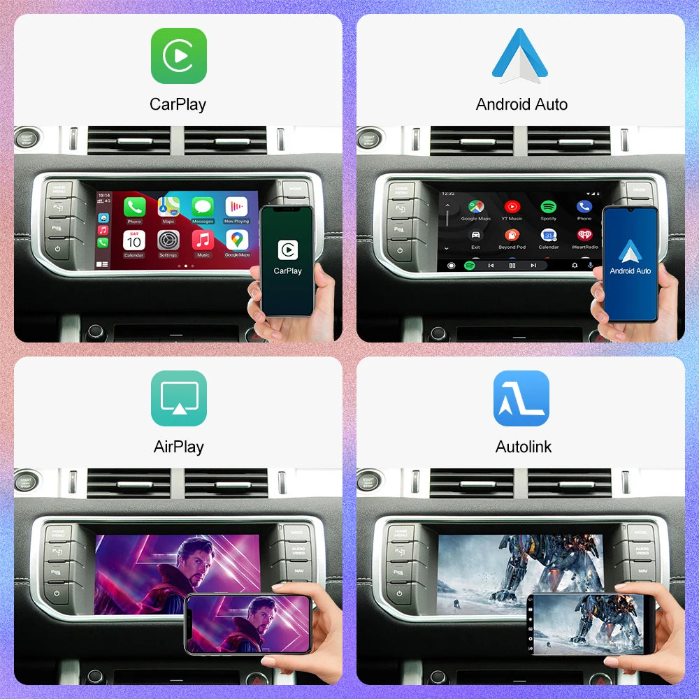 Carplay sans fil Android Auto pour Land Rover/Jaguar/Range Rover/Evoque/Discovery 2012-2018 lecteur de voiture de Navigation multimédia