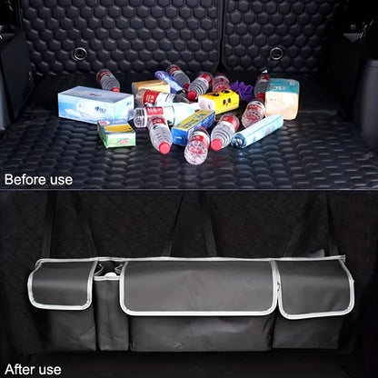 Sac de rangement pliable pour siège de coffre de voiture, boîte de rangement suspendue multifonctionnelle pour gain de place intérieur de véhicule