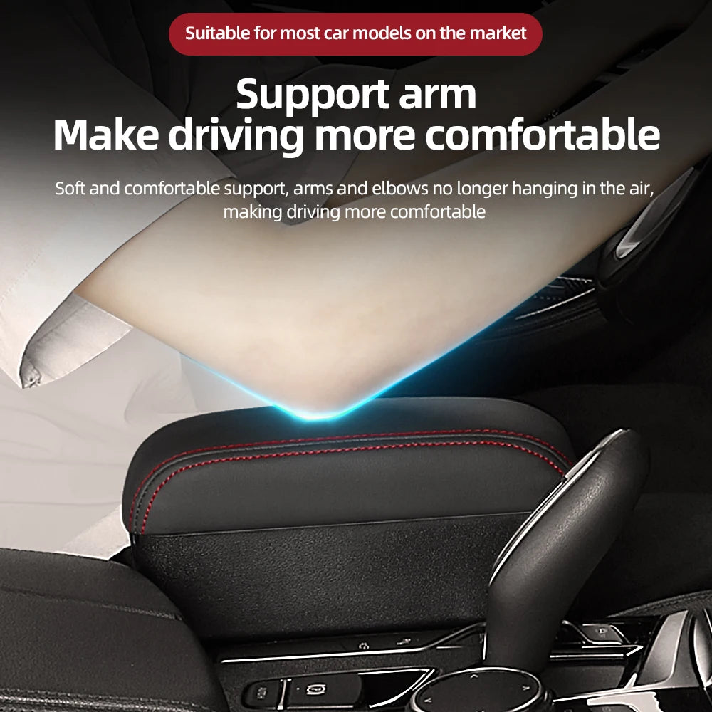 Organisateur de stockage d'espace de Console centrale de voiture réglable en hauteur avec plateau relevable Support de coude accoudoir pour SUV berline