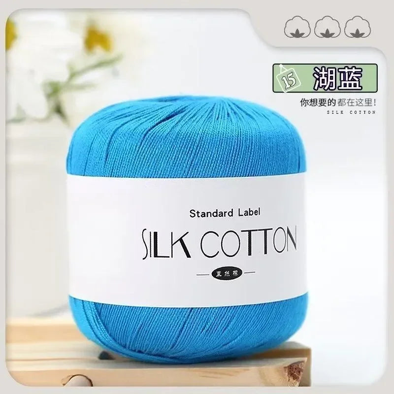 Fil à tricoter chaud et doux pour bébé, 50 g/pièce, dentelle de soie, coton, lait, Crochet, tricoté à la main, fournitures pour tricot à la main, point de croix