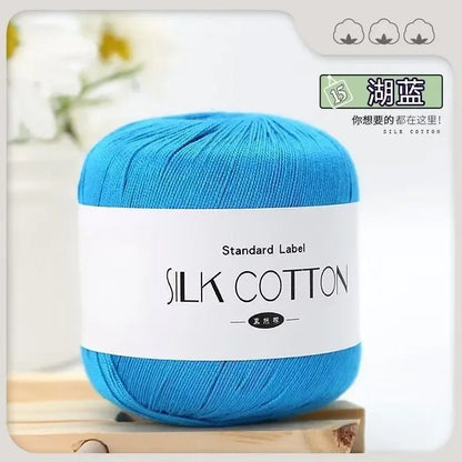 Fil à tricoter chaud et doux pour bébé, 50 g/pièce, dentelle de soie, coton, lait, Crochet, tricoté à la main, fournitures pour tricot à la main, point de croix