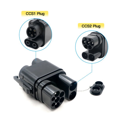 Kolanky EV chargeur adaptateur CCS2 à CCS1 AC DC charge rapide 250A pour véhicule électrique PHEV voitures hybrides ccs2 à ccs1 charge rapide