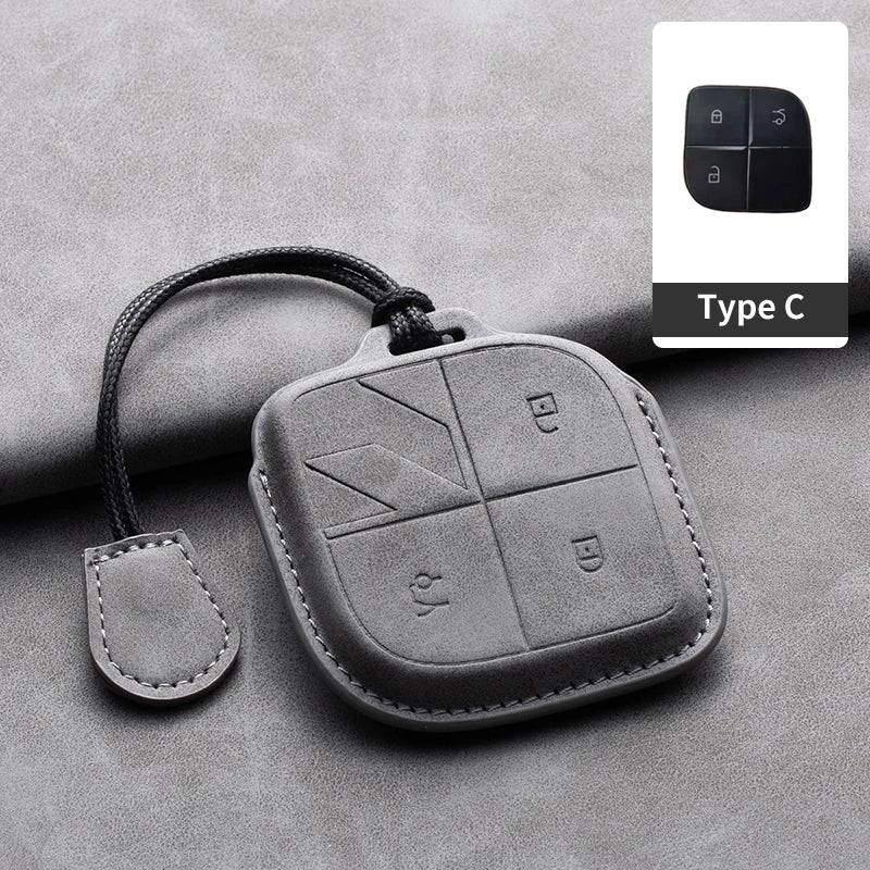 Convient pour LYNK & CO 08 2022 2023 2024 housse de clé télécommande intelligente de voiture en cuir coque de Protection de clé de voiture accessoires de décoration