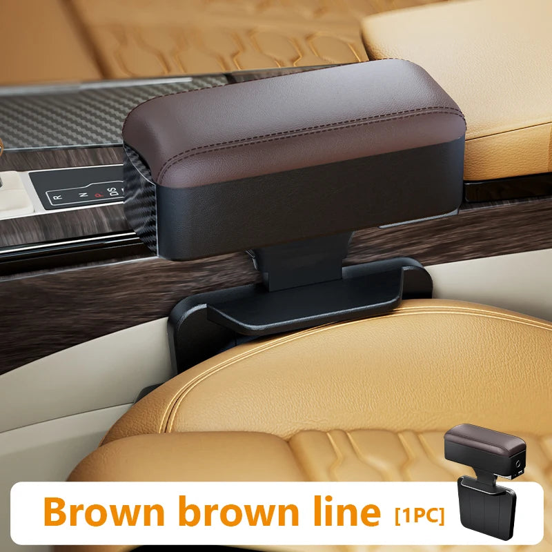 SEAMETAL-Boîte de rangement pour bras de voiture réglable, support de coude, boîte de console centrale avec porte-gobelet GNE, évaluation de charge recommandée