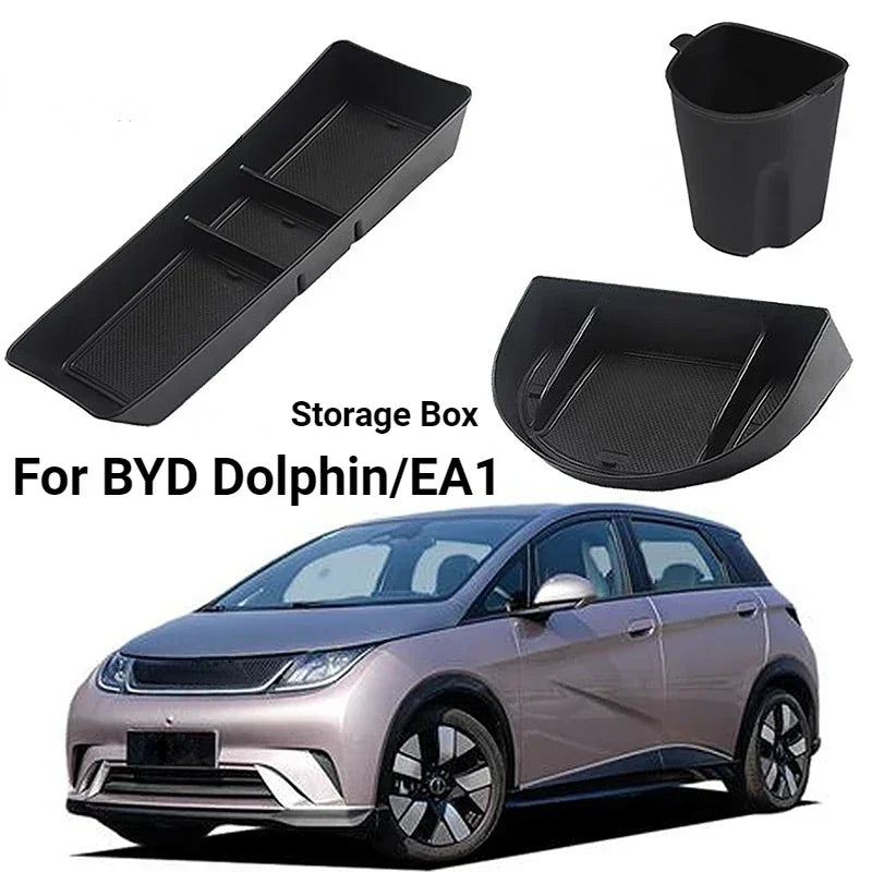 BYD Dolphin – boîte de rangement pour voiture, contrôle Central, boîte d'articles divers, support de tasse d'eau EA1, stockage d'écran arrière, accessoires pratiques