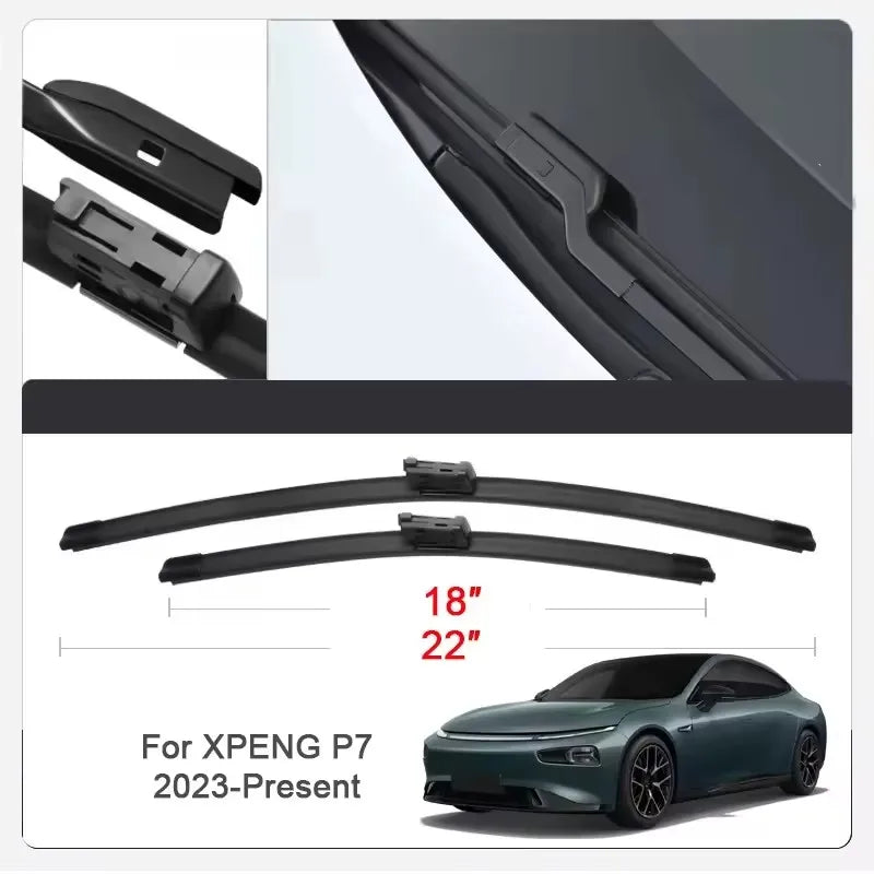 Balais d'essuie-glace de voiture, 2 pièces, pour XPENG P7,G3,G6,G9,X9,MONA, pare-brise avant, Double caoutchouc, accessoires de voiture ﻿