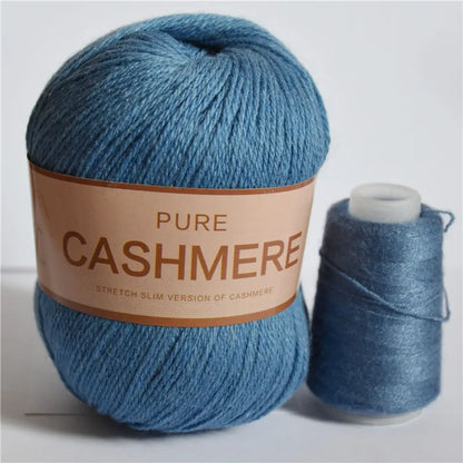 Fil de cachemire pour un crochet 3 plis peigné pur mongol chaud doux tissage flou tricot fil à main en cachemire 5 pièces