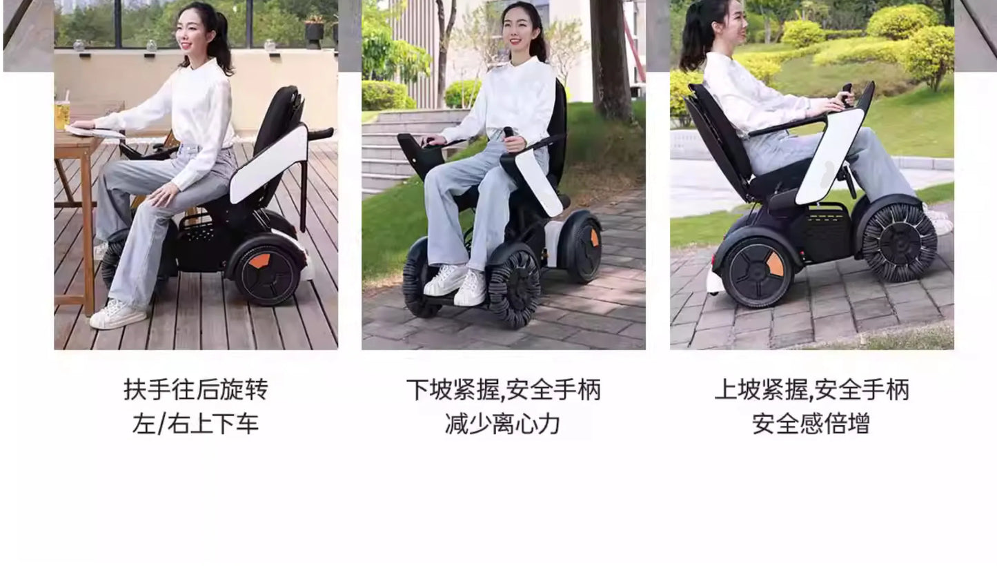 Fauteuil roulant électrique intelligent pour handicapés, contrôle par application, scooter avec système SOS, adapté à tous les Terrains BZ-HBS-LB