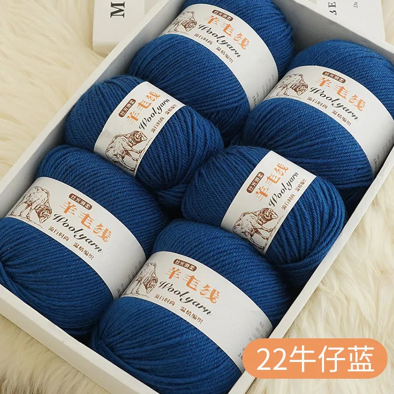 Fil de laine mélangé au Crochet de qualité supérieure, pour pull, écharpe, fil épais, 4 plis, 3 pièces x 100g = 300 grammes
