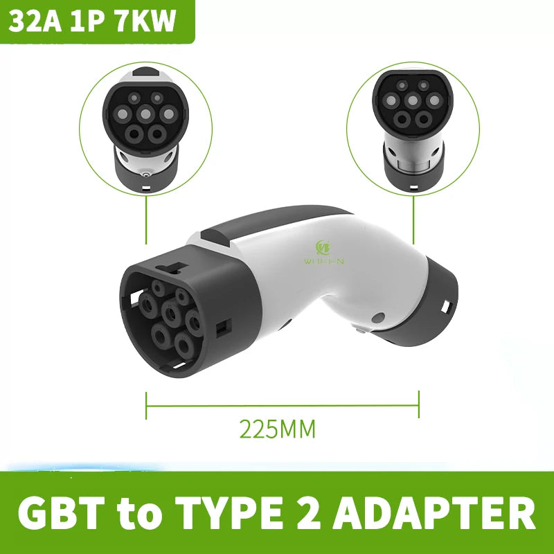 WUFEN pour 4 adaptateur de chargeur EV Standard Type 1/Tesla vers Gbt convertisseur 7kw Type 2/gbt à J1772 adaptateur 32A charge de voiture électrique