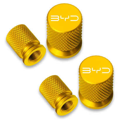 Couvercle de bouchon de Valve de pneu de roue de voiture en aluminium, accessoires de voiture, 4 pièces, pour BYD Atto 3 Act 3 Tang F3 E6 Dmi Yuan Song plus EV2022 2023