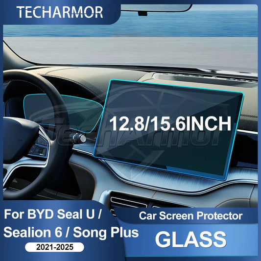 Film de protection en verre trempé pour voiture BYD Seal U/Sealion 6/Song Plus 2021 – 25, protecteur d'écran pour tableau de bord de Navigation GPS