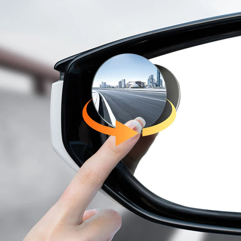 SEAMETAL – miroir convexe de voiture sans bords, grand Angle, forte ventouse, miroir d'angle mort, rétroviseur sûr à 360 degrés pour le stationnement
