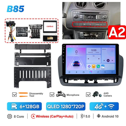 Pour Seat Ibiza 2012 2013 2014 2015 Android Auto Carplay Radio voiture lecteur vidéo multimédia GPS Navigation QLED écran tactile 4G