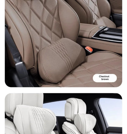 Coussin de nuque et de soutien lombaire pour voiture, universel toutes saisons, coussin lombaire respirant avec contour ergonomique pour la taille